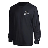 Men's Champion  Black Army Knights Laminated All-Star Long Sleeve T-Shirt