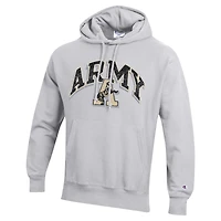 Sweat à capuche tissage inversé Champion Gray Army Black Knights Vault Late Night pour homme