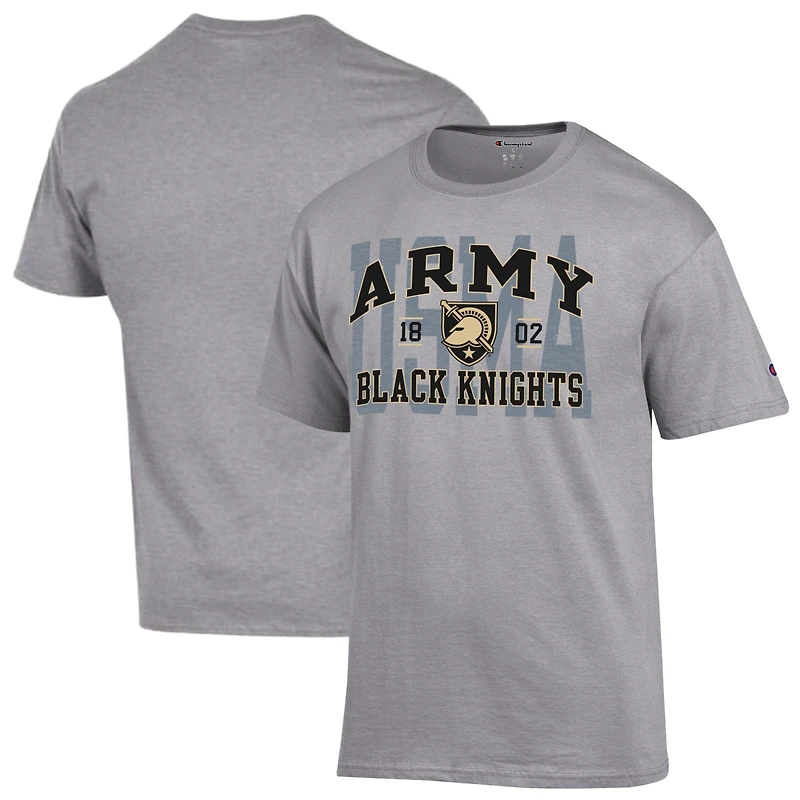 Men's Champion Heather Gray Army Black Knights Varsity T-Shirt
