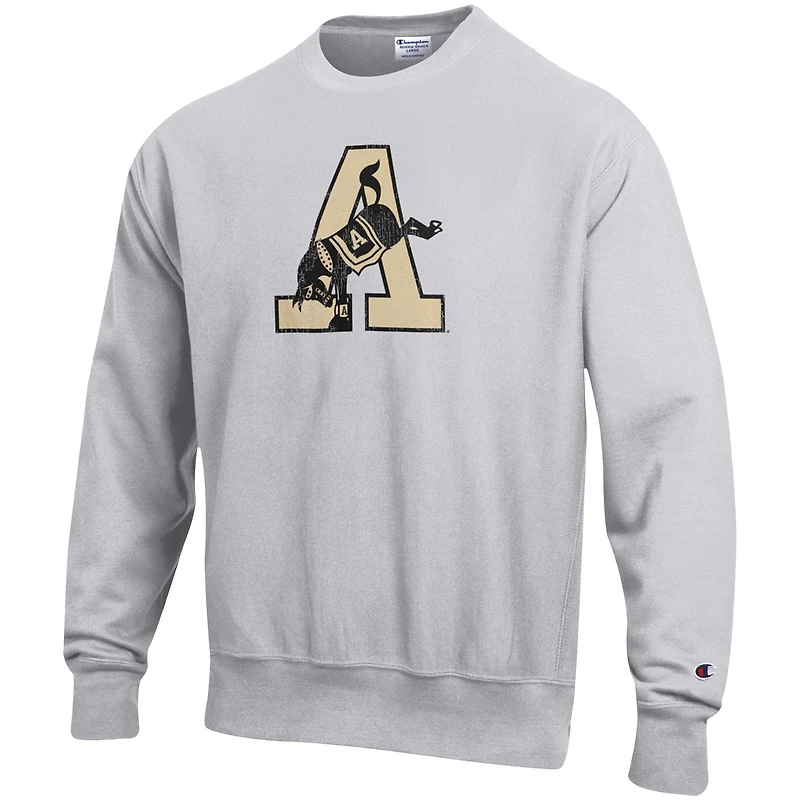 Men's Champion Heathered Gray Army Black Knights Vault Logo Reverse Weave Pullover Sweatshirt