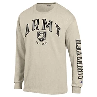 Men's Champion  Oatmeal Army Black Knights Neutral Arch Long-Sleeve T-Shirt