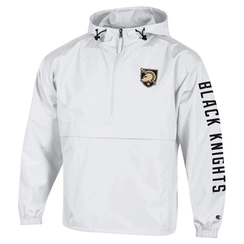 Veste à capuche zippée demi-zip pliable Champion White Army Black Knights Cloud pour homme