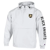 Veste à capuche zippée demi-zip pliable Champion White Army Black Knights Cloud pour homme