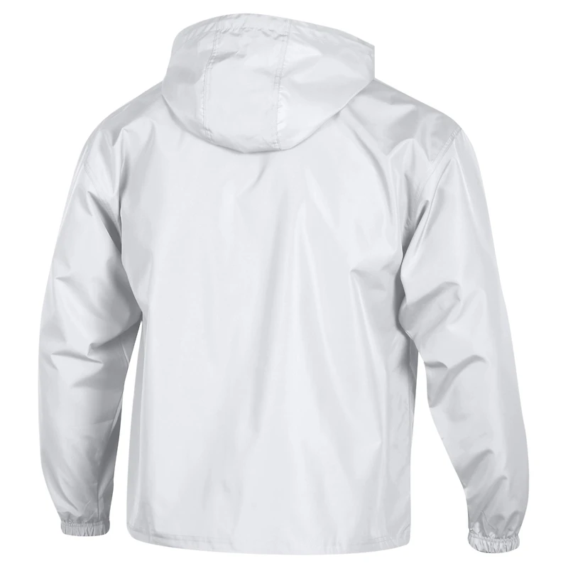 Men's Champion White Army Black Knights Cloud Packable Half-Zip Hooded Jacket