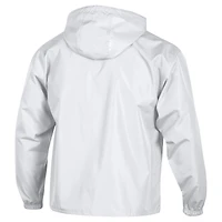 Men's Champion  White Army Black Knights Cloud Packable Half-Zip Hooded Jacket