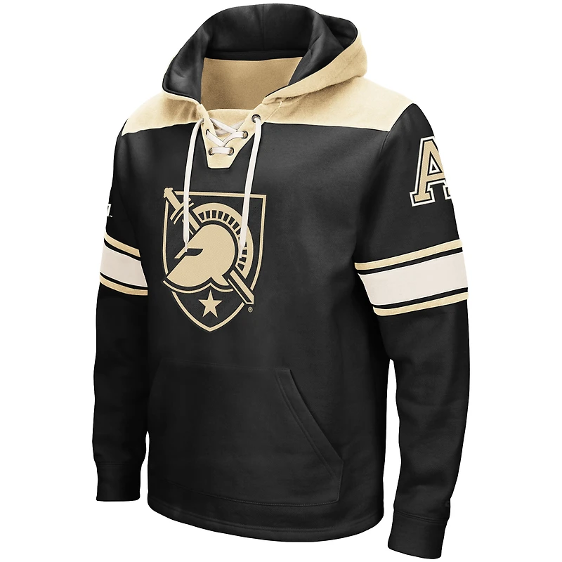 Men's Colosseum Black Army Knights 2.0 Lace-Up Pullover Hoodie