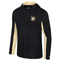 Men's Colosseum Black Army Knights Always Sunny Quarter-Zip Hoodie