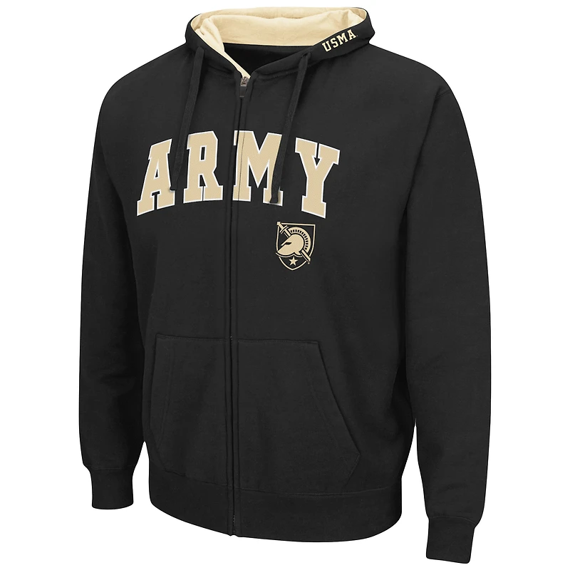 Sweat à capuche zippé Colosseum Black Army Knights Arch & Logo 3.0 pour homme