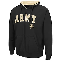 Sweat à capuche zippé Colosseum Black Army Knights Arch & Logo 3.0 pour homme