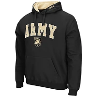 Men's Colosseum Black Army Knights Arch & Logo 3.0 Pullover Hoodie