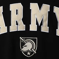 Men's Colosseum Black Army Knights Arch & Logo Crew Neck Sweatshirt