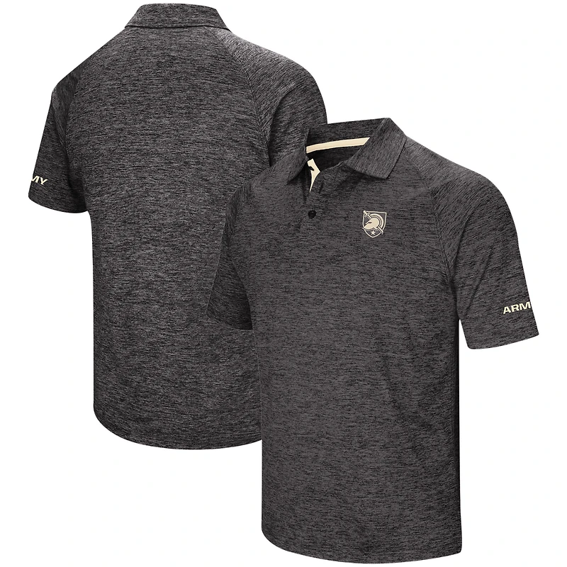 Men's Colosseum Black Army Knights Big & Tall Down Swing Polo