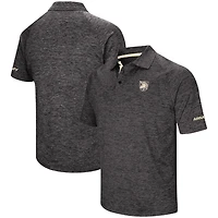 Men's Colosseum Black Army Knights Big & Tall Down Swing Polo