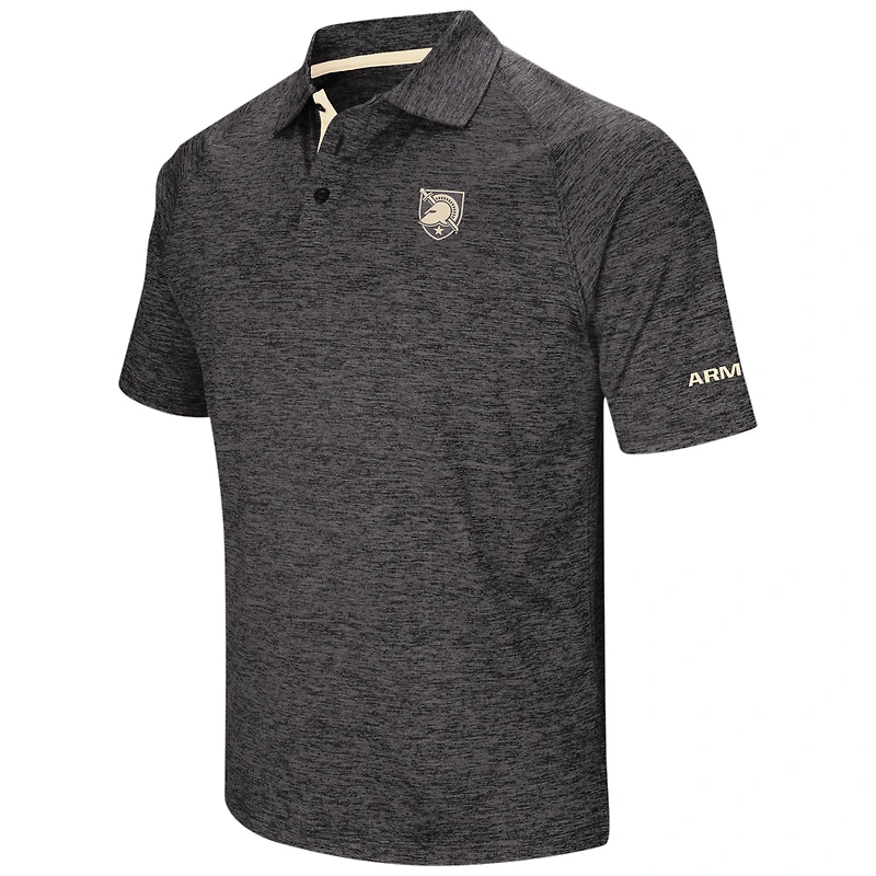 Men's Colosseum Black Army Knights Big & Tall Down Swing Polo