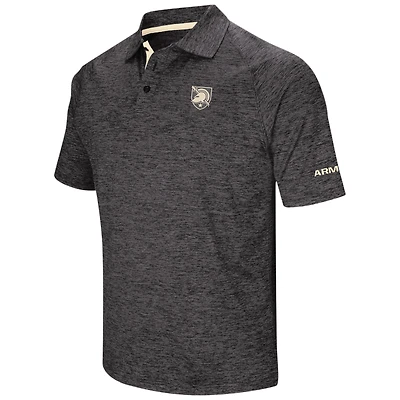 Men's Colosseum Black Army Knights Big & Tall Down Swing Polo