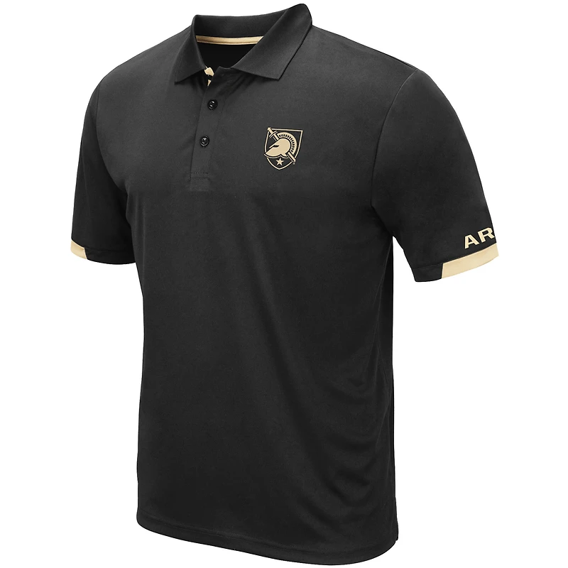 Men's Colosseum Black Army Knights Santry Lightweight Polo