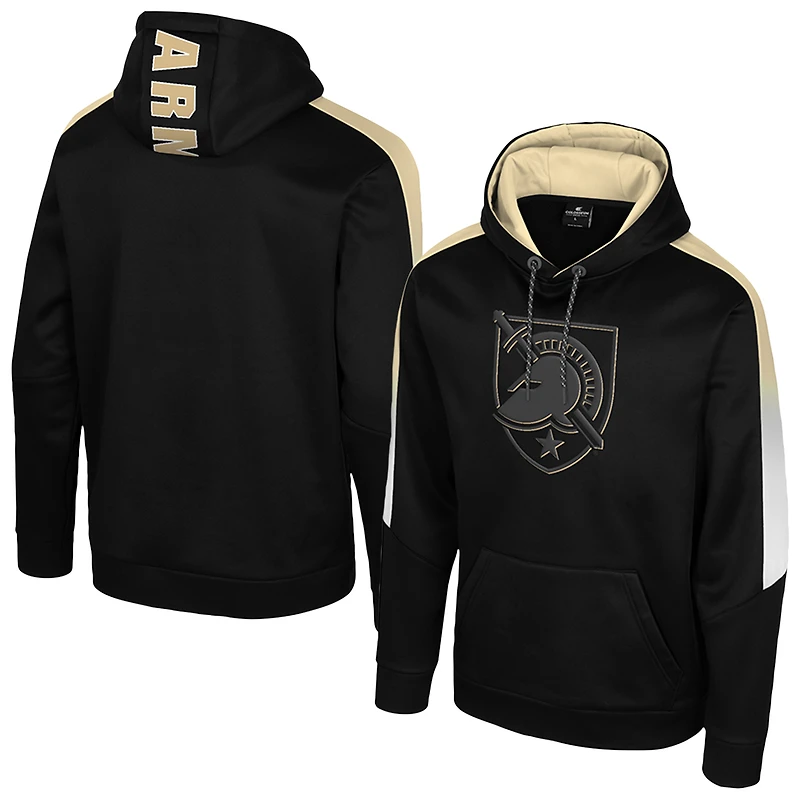 Men's Colosseum Black Army Knights The Gang Blackout Hoodie