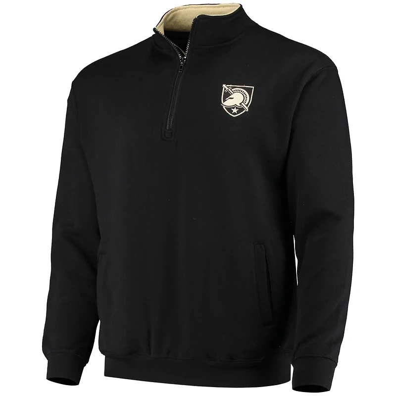 Men's Colosseum Black Army Knights Tortugas Logo Quarter-Zip Jacket
