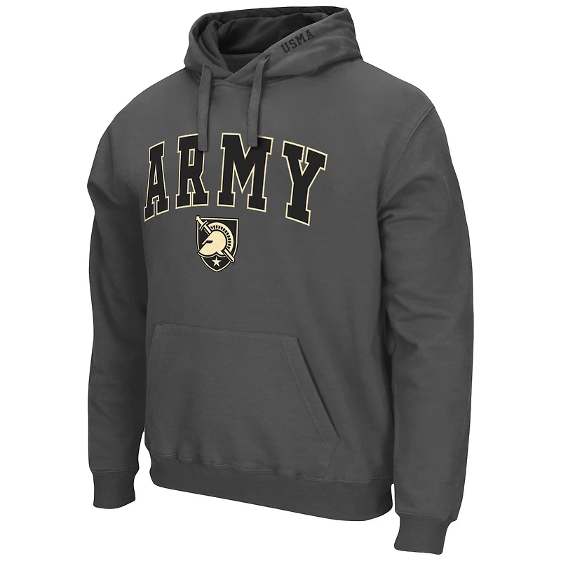 Men's Colosseum Black Army Knights Arch & Logo 3.0 Pullover Hoodie