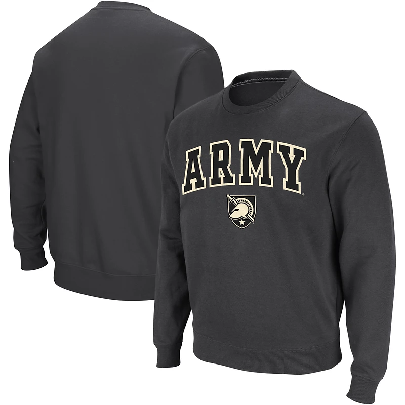 Colosseum Charcoal Army Black Knights Arch & Logo Crew Neck Sweat-shirt pour homme