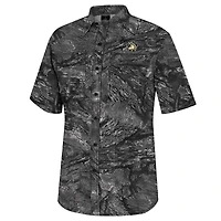 Chemise de pêche Colosseum Charcoal Army Black Knights Realtree Aspect Charter pour homme