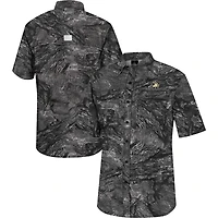 Chemise de pêche à boutons Colosseum Charcoal Army Black Knights Realtree Aspect Charter pour homme