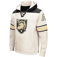 Men's Colosseum Cream Army Black Knights 2.0 Lace-Up Pullover Hoodie