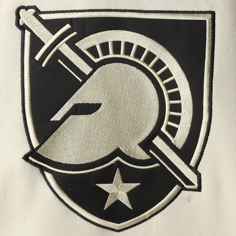 Men's Colosseum Cream Army Black Knights 2.0 Lace-Up Pullover Hoodie