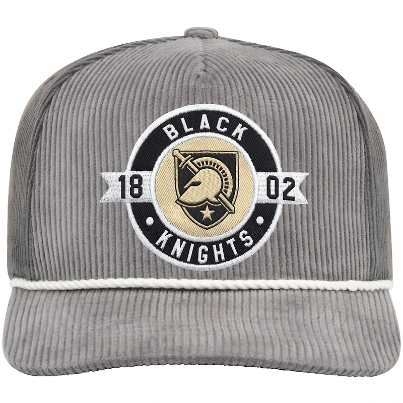 Casquette trucker ajustable Colosseum Gray Army Black Knights « Where's My Hat Podium » pour homme