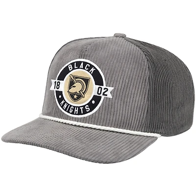 Casquette trucker ajustable Colosseum Gray Army Black Knights « Where's My Hat Podium » pour homme