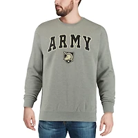 Colosseum Heather Grey Army Black Knights Arch & Logo Crew Neck Sweatshirt Homme