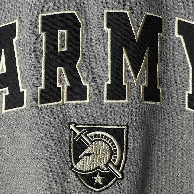 Colosseum Heather Grey Army Black Knights Arch & Logo Crew Neck Sweatshirt Homme