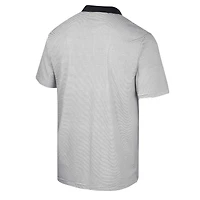 Men's Colosseum White/Black Army Black Knights Print Stripe Polo