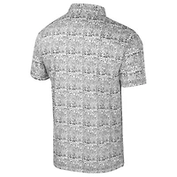 Men's Colosseum White Army Black Knights It's Time! Allover Print Polo