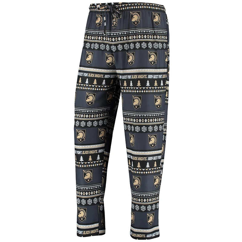 Ensemble pull moche Concepts Sport Black Army Knights pour homme, manches longues et pantalon.
