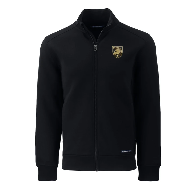 Men's Cutter & Buck Black Army Knights  Roam Eco Recycled Full-Zip Sweatshirt