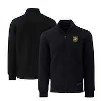 Men's Cutter & Buck Black Army Knights  Roam Eco Recycled Full-Zip Sweatshirt