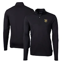 Haut zippé quart de tour en DryTec recyclé et piqué écologique pour homme, chez Cutter & Buck, Black Army Knights