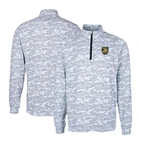 Haut zippé quart de zip extensible et pour homme, couleur charbon, motif camouflage, style Army Black Knights Traverse