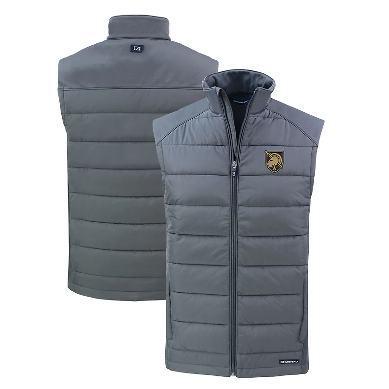 Gilet hybride en softshell recyclé entièrement zippé pour homme, gris Army Black Knights Evoke