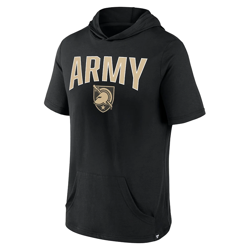 T-shirt à capuche Fanatics Black Army Knights Outline Lower Arch pour hommes