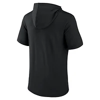 T-shirt à capuche Fanatics Black Army Knights Outline Lower Arch pour hommes