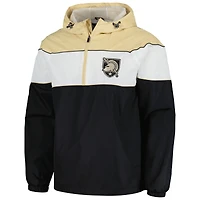 Men's G-III Sports by Carl Banks Black Army Knights Center Line Half-Zip Raglan Hoodie Jacket