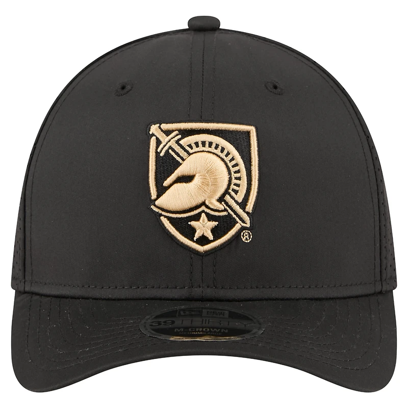Men's New Era Black Army Knights 39THIRTY M-Crown Flex Fit Hat