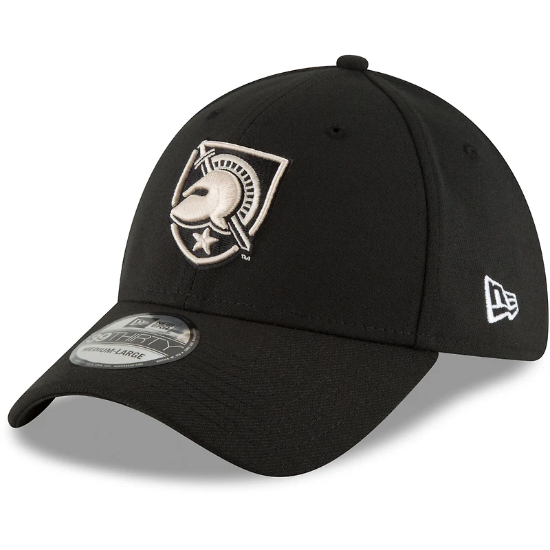 Men's New Era Black Army Knights College Classic 39Thirty Flex Hat