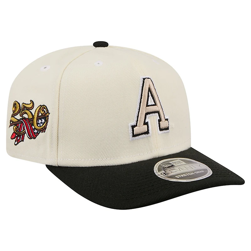 Men's New Era White/Black Army Black Knights America's 250th 9SEVENTY Adjustable Hat