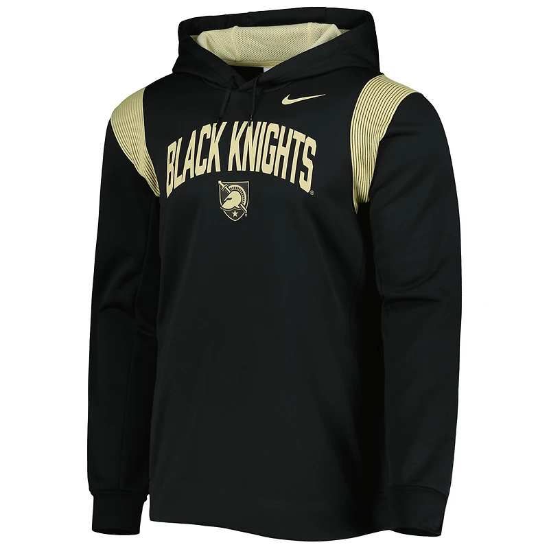 Men's Nike Black Army Knights 2022 Sideline Performance Pullover Hoodie