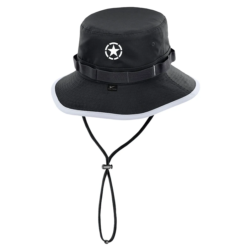 Men's Nike  Black Army Knights 2024 Rivalry Apex Boonie Performance Bucket Hat