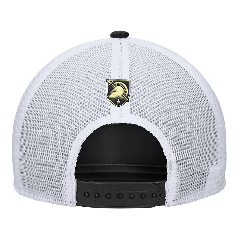 Casquette ajustable Nike Black Army Black Knights 2025 On-Field Rise Trucker Performance pour homme