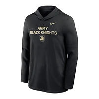 Men's Nike Black Army Knights 2025 Sideline Dri-FIT Long Sleeve Hoodie T-Shirt